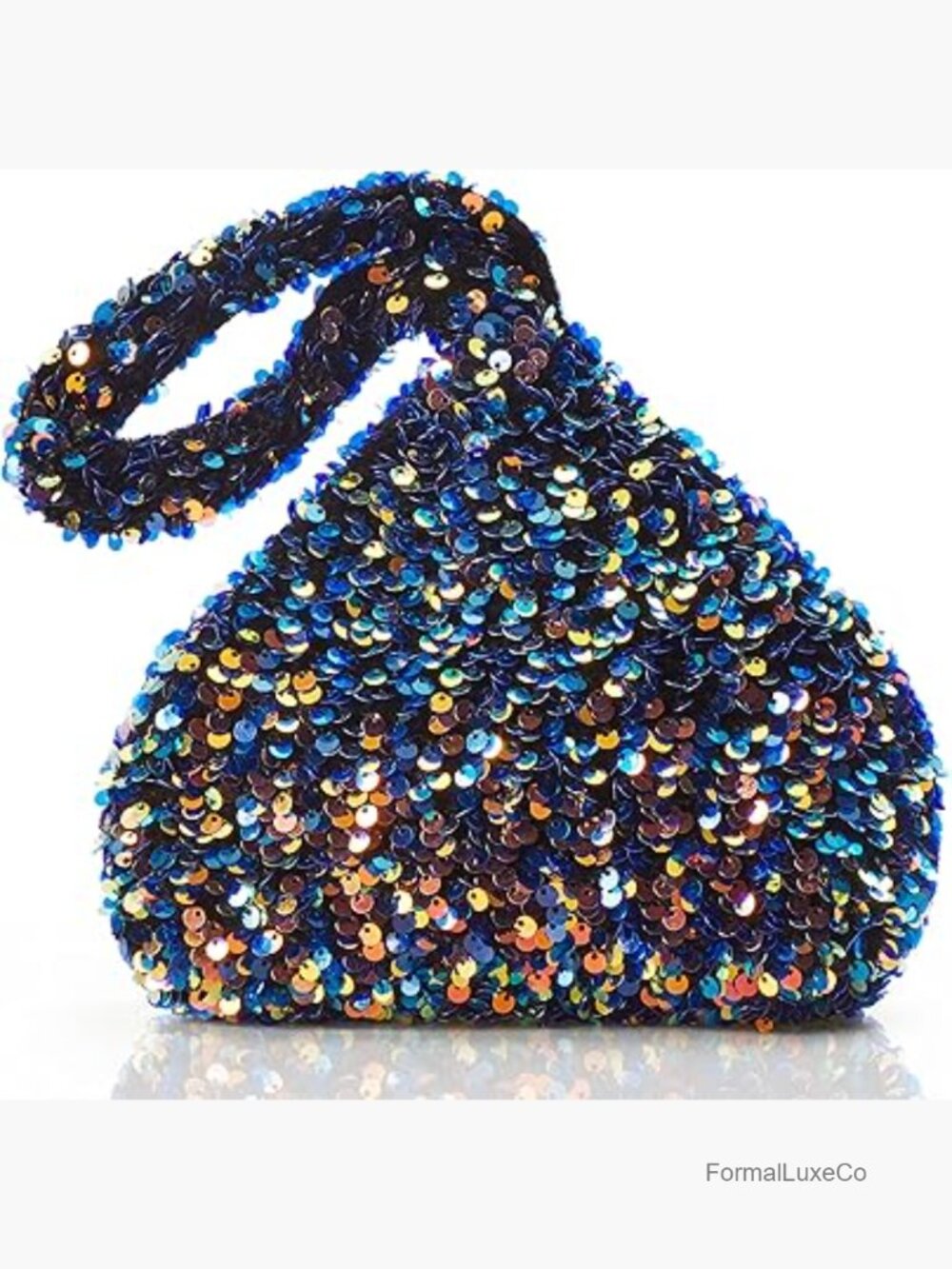 Vintage Sequin Glitter Triangle Clutch Evening Bag for Prom Wedding 1920s Party - Picture 1 of 6